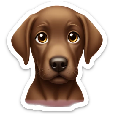 baby brown labrador for christmas sticker
