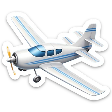 An icon featuring a remote-controlled model airplane soaring through the sky and clouds, with a detailed transmitter in the foreground. The sky is clear with motion lines showing flight. Transparent background emphasizes the precision, creativity, and joy of aeromodelling as a sport. sticker
