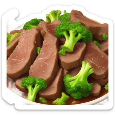 Beef broccoli Chinese food  sticker