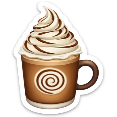 Coffee with whipped cream  sticker