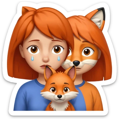 Make Dora and Swiper the fox crying sticker