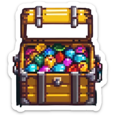 treasure chest overflowing with treasure sticker