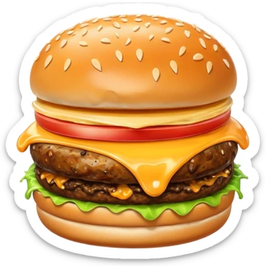 Happy burger sticker