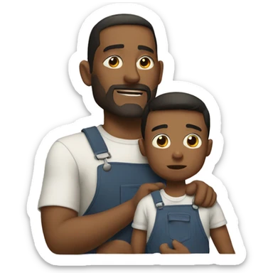 Thirsty dad and son sticker