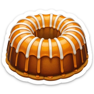 Bundt cake with pumpkin in the middle  sticker