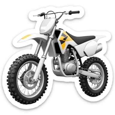 white dirt bike sticker