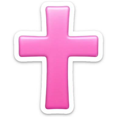 Pink cross sticker