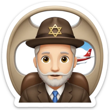 rabbi flying to israel sticker