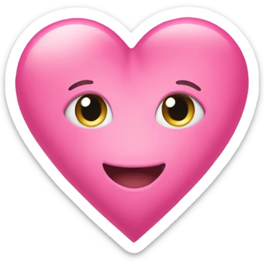 Pink cute heart sticker