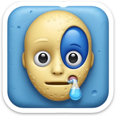 Blue emoji cystic fibrosis sticker