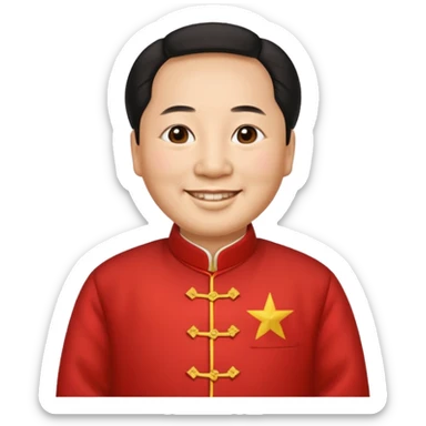 Mao zedong happy sticker