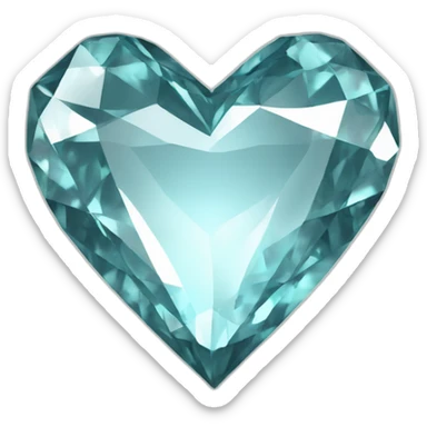heart diamond sticker