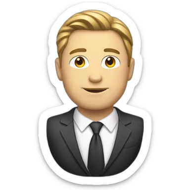 white guy in suit sticker