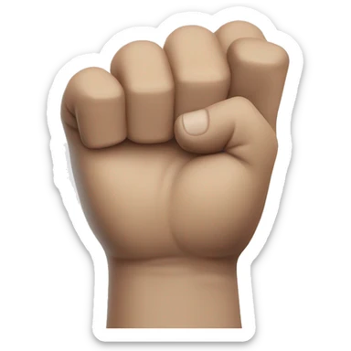 Fist holding up two fingers and thumb  sticker