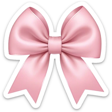 light pink bow on light pink bow sticker