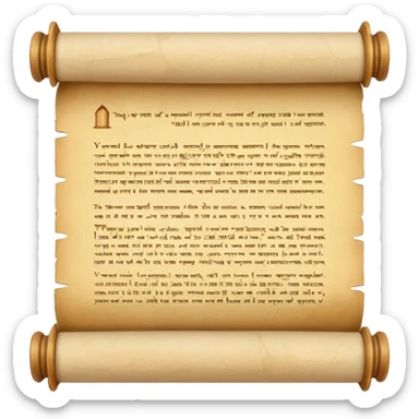 papyrus scroll sticker