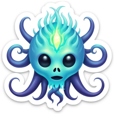 Abstract Ghastly-Haunter-Xerneas-Lunala-ET-hybrid-fantasy-creature sticker