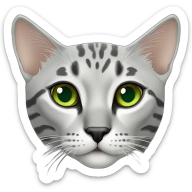 Egyptian Mau cat with green eyes sticker