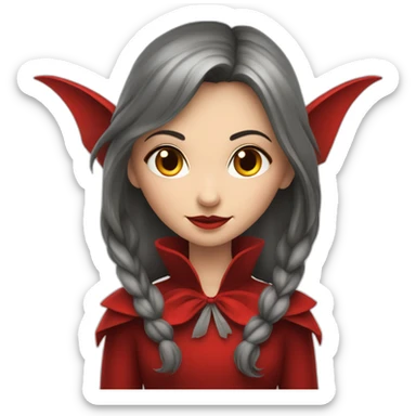 Fille chauve avec un rouge a lèvre rouge sticker