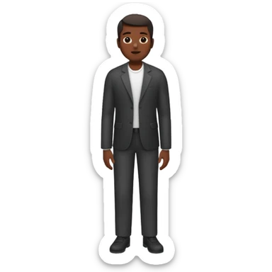 a black man full height sticker