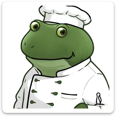 bufo in a chef coat sticker