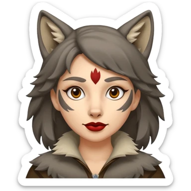 Wolf Jagd frau sticker