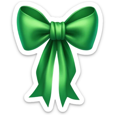 Green bow sticker
