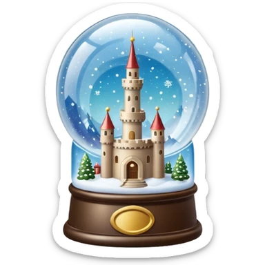 snow-globe, tower inside sticker