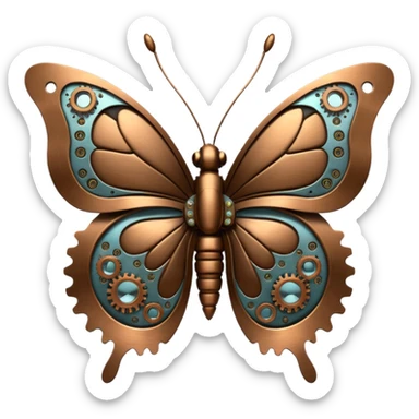 Steampunk butterfly  sticker
