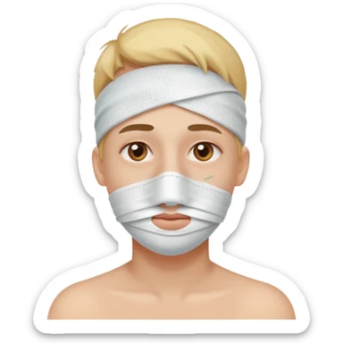 nose with a bandage on it sticker