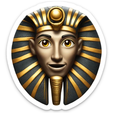 happy man with THE EYE OF RA sticker