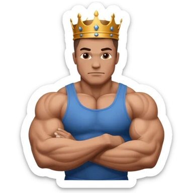 muscle arm emoji body builder king emoji  sticker