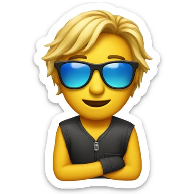 hear with sun glasses  sticker