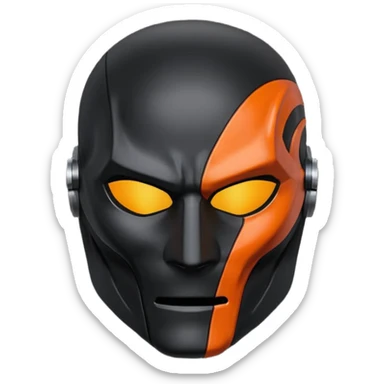 Death stroke mask all black sticker
