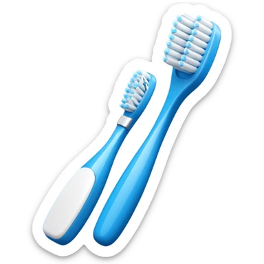 blue Toothbrush sticker