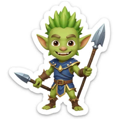 Goblin from clash royal mememe sticker