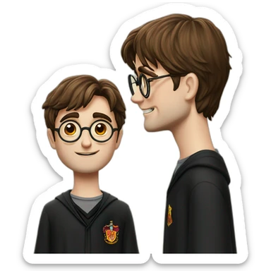 Harry  potter et Daniel Radcliffe qui se regardent sticker