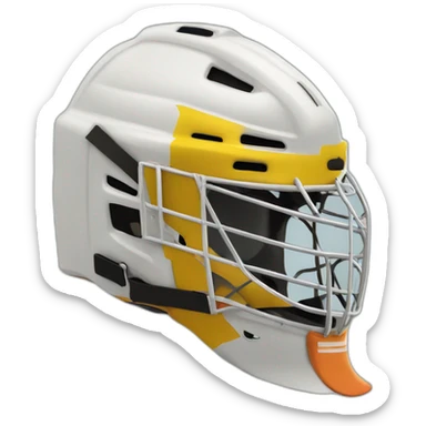 old school Hockey-goalie split sticker