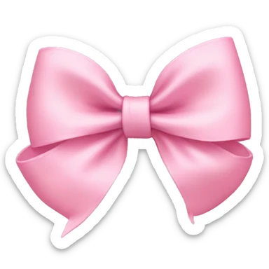 Baby pink bow sticker