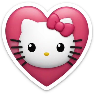 hello kitty heart sticker