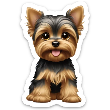 Yorkie puppy standing sticker