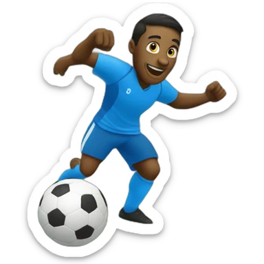 soccer striker scoring goal sticker