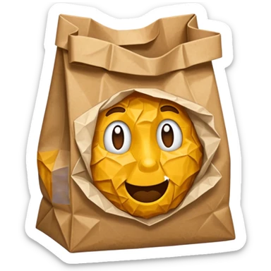 An empty bag sticker