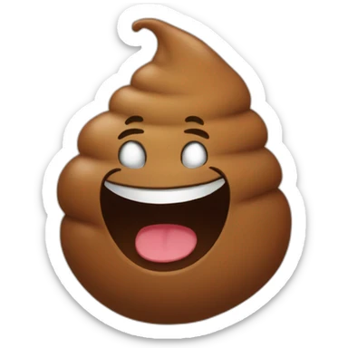 Happy poop sticker
