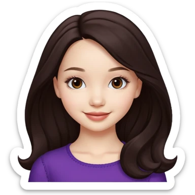 Dove Cameron with dark brown hair sticker