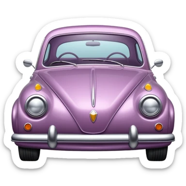 Retro mauve car sticker
