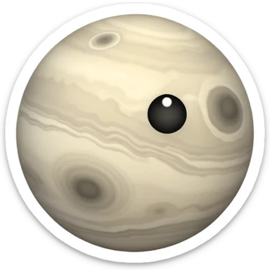 Venus planet emoji, pale grey sphere, hazy soft blurred texture, simple and round, no text sticker