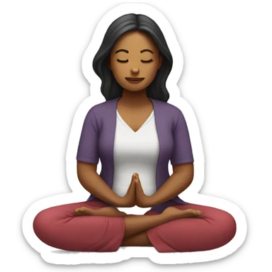 Mujer meditando sticker