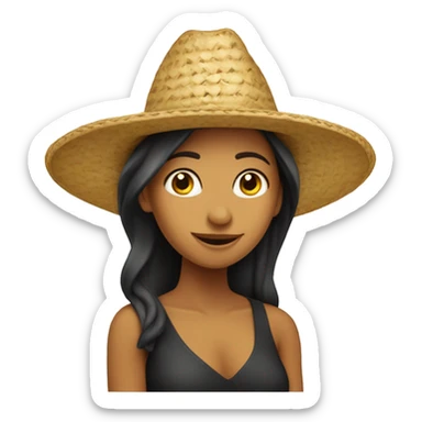 Carita estresada con sombrero  sticker