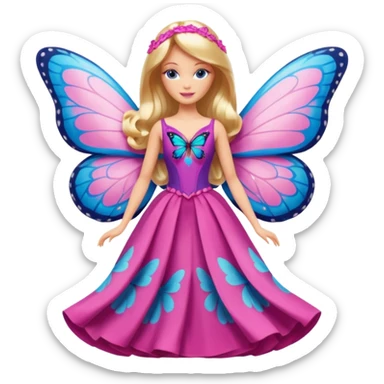 lav en barbie mariposa fe sticker